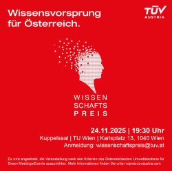 TÜV Austria Wissenschaftspreis 2025